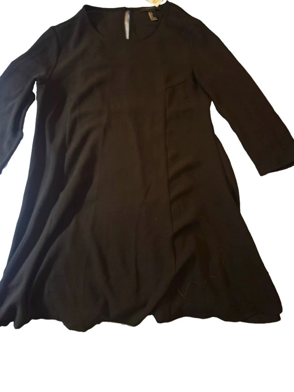 Forever 21 Black Long-Sleeve A-Line Dress